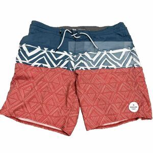 Quiksilver Men’s Size 38 Panel Print beach Shorts Trunks Surf Beach Pockets